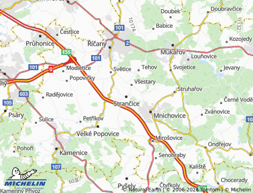 Mappa MICHELIN Strančice - ViaMichelin
