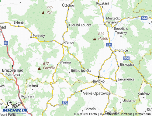 Mapa MICHELIN Zadní Arnoštov - ViaMichelin