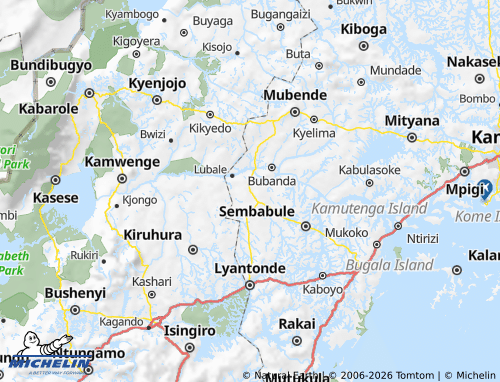 Carte MICHELIN Lwemiyaga - ViaMichelin