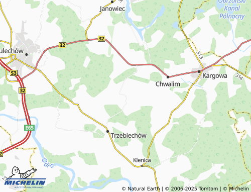 MICHELIN Ostrzyce map - ViaMichelin