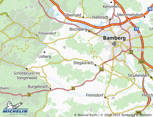 MICHELIN Erlau map - ViaMichelin