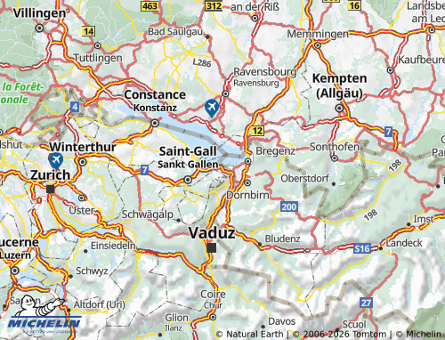 MICHELIN-Landkarte Rheintal - ViaMichelin