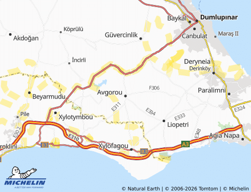Carte MICHELIN Avgorou - ViaMichelin