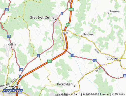 Mapa MICHELIN Brezovec Zelinski - ViaMichelin
