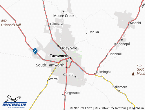 MICHELIN East Tamworth map - ViaMichelin