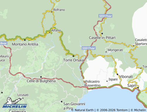 Mappa MICHELIN Torre Orsaia - ViaMichelin