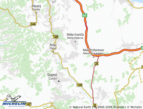 Carte MICHELIN Popović - ViaMichelin