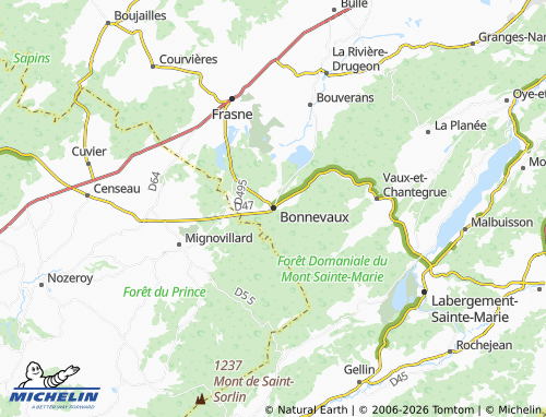 Mappa MICHELIN Bonnevaux - ViaMichelin