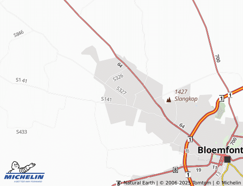 MICHELIN Oranje Settlement Agricultural Holdings map - ViaMichelin