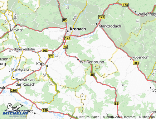 Mappa MICHELIN Weißenbrunn - ViaMichelin