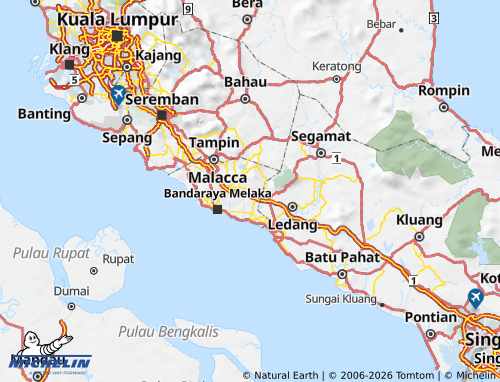 MICHELIN Jasin map - ViaMichelin