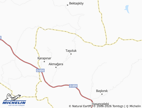 MICHELIN Taşoluk map - ViaMichelin