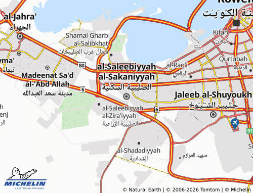 MICHELIN Sulaibiya Residential map - ViaMichelin