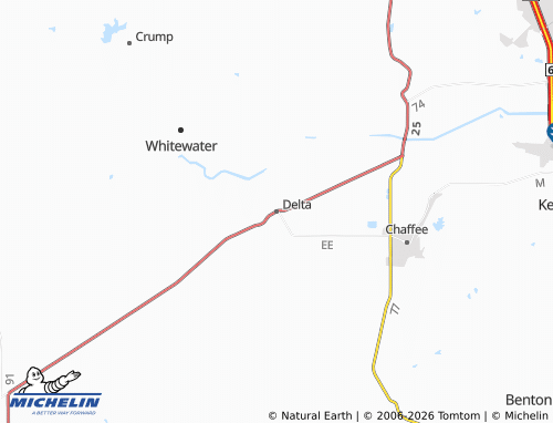 Mappa MICHELIN Delta - ViaMichelin