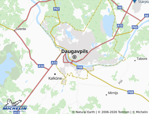 MICHELIN Daugavpils map - ViaMichelin