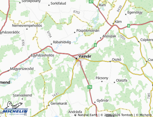 Carte MICHELIN Vasvár - ViaMichelin