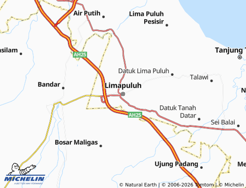 MICHELIN Limapuluh map - ViaMichelin