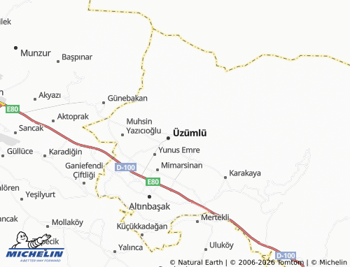 MICHELIN Çay map - ViaMichelin