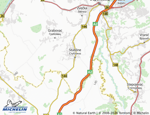Mapa MICHELIN Stubline - ViaMichelin