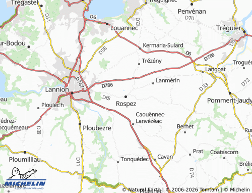 MICHELIN Rospez map - ViaMichelin