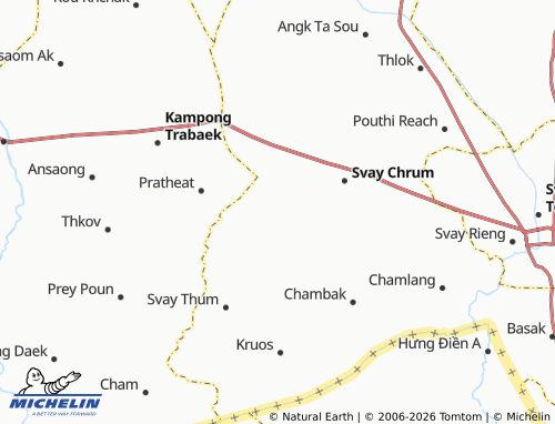 MICHELIN Chheu Teal map - ViaMichelin
