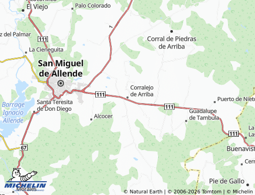 Mappa MICHELIN Corralejo de Arriba - ViaMichelin