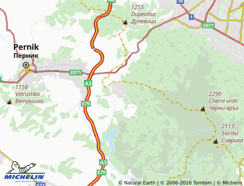 MICHELIN Rudartsi map - ViaMichelin
