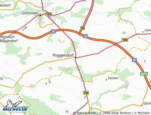 MICHELIN Poggendorf map - ViaMichelin