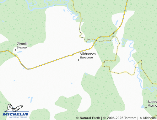 MICHELIN-Landkarte Vikharevo - ViaMichelin