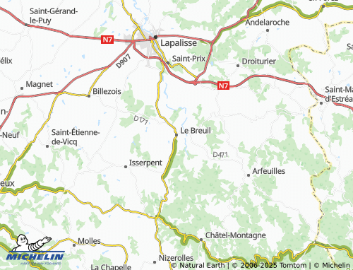 Kaart MICHELIN Le Breuil - ViaMichelin