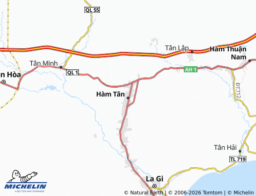 MICHELIN-Landkarte Hàm Tân - ViaMichelin