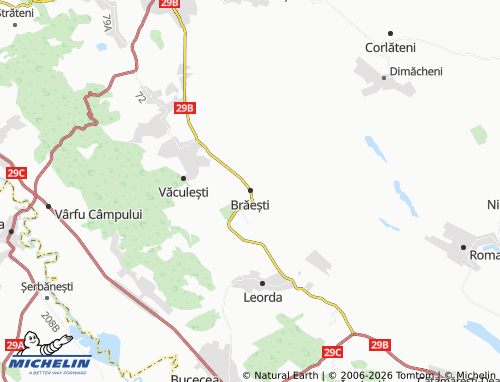 Mappa MICHELIN Brăești - ViaMichelin
