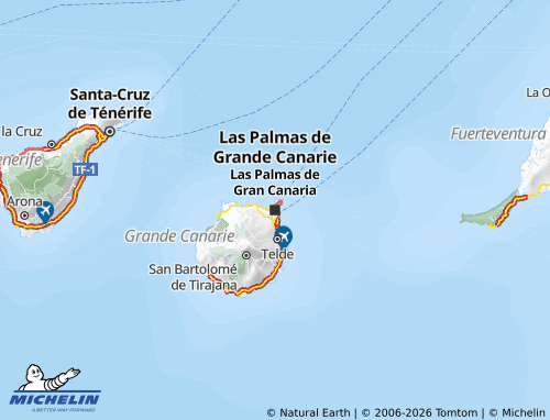MICHELIN Canary Islands map - ViaMichelin