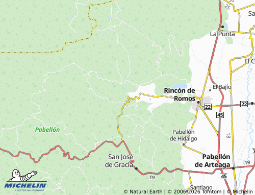 MICHELIN Túnel de Potrerillo map - ViaMichelin