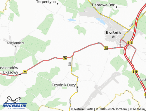 MICHELIN Olbięcin map - ViaMichelin