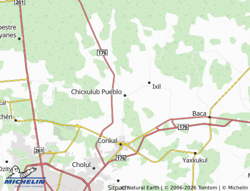 MICHELIN-Landkarte Chicxulub Pueblo - ViaMichelin
