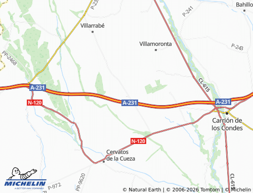 MICHELIN Bustillo del Páramo de Carrión map - ViaMichelin