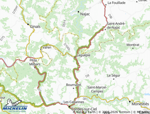MICHELIN Laguépie map - ViaMichelin