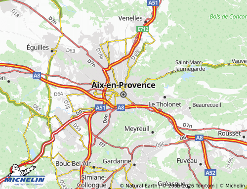 Mappa MICHELIN Aix-en Provence - ViaMichelin