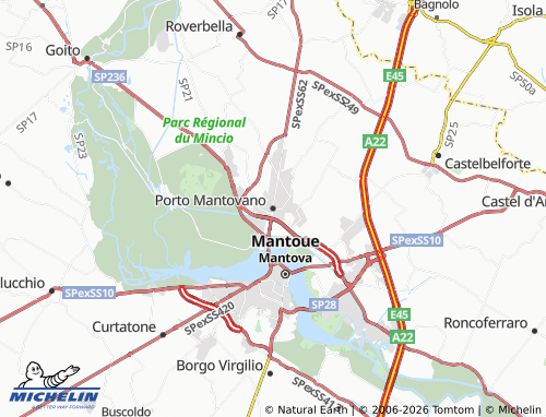 MICHELIN-Landkarte Porto Mantovano - ViaMichelin