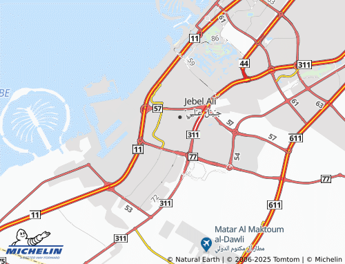 MICHELIN Jabal Ali Industrial First map - ViaMichelin