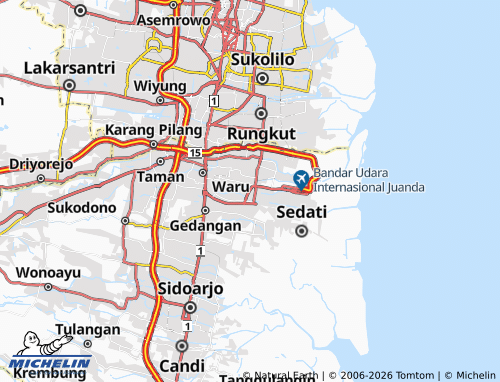 MICHELIN Sedati Gede map - ViaMichelin