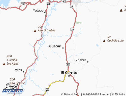 Mapa MICHELIN Guacarí - ViaMichelin