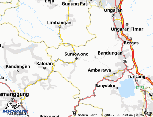 MICHELIN-Landkarte Sumowono - ViaMichelin