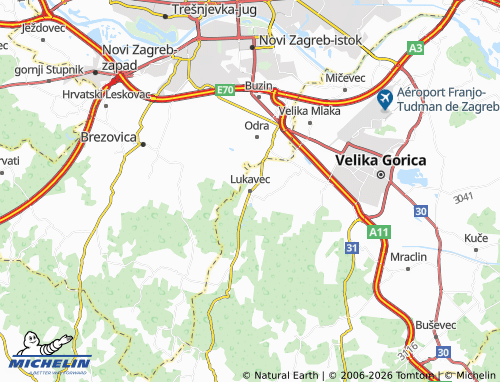 MICHELIN Lukavec map - ViaMichelin