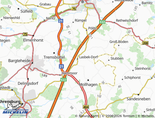 MICHELIN Lasbek-Dorf map - ViaMichelin