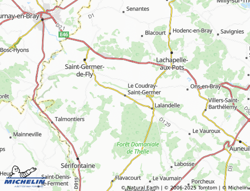 MICHELIN Le Coudray-Saint-Germer map - ViaMichelin