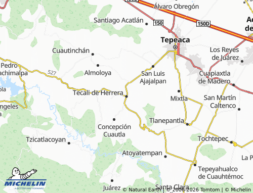 Mappa MICHELIN Tecali de Herrera - ViaMichelin