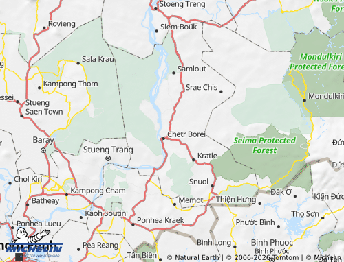 MICHELIN Kracheh Town map - ViaMichelin