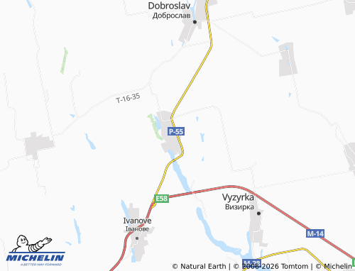 Mapa MICHELIN Pershotravneve - ViaMichelin